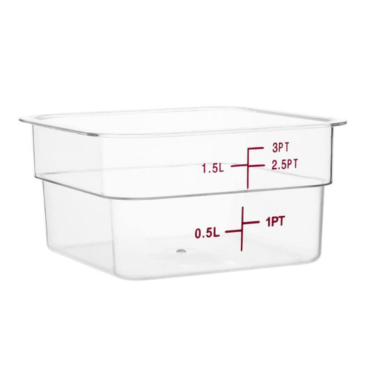 Hygiplas CF020 Polycarbonate Square Measuring Container 1.5 Ltr