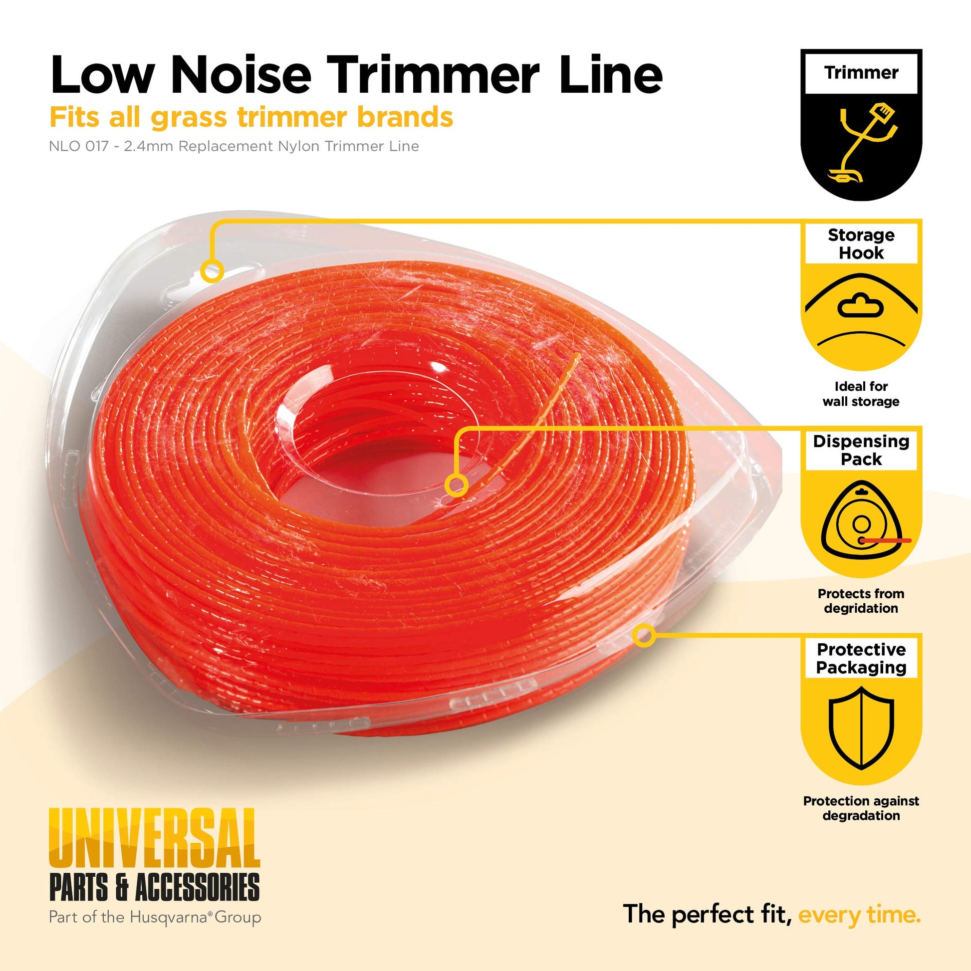 UNIVERSAL NLO017 Low Noise Trimmer Line 2.4mm x 90m