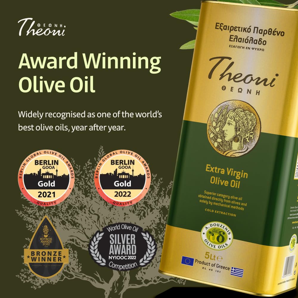 Theoni Extra Virgin Olive Oil Cold Pressed Greek 5 Litre